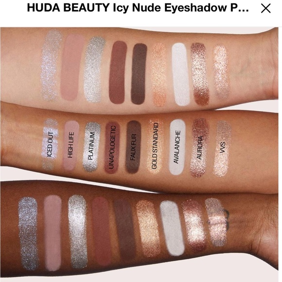 HUDA BEAUTY Icy Nude Palette with Pink and Gold Hues - Picture 8 of 8